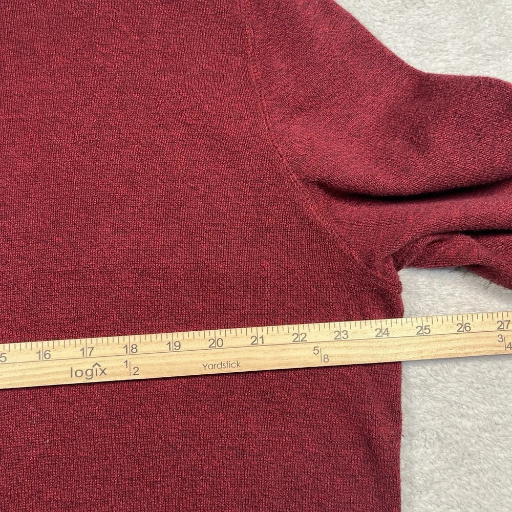 Vintage Y2K American Eagle V-Neck Sweater Mens XL Burgundy‎ Heather 100% Cotton